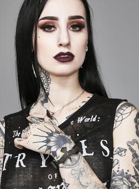 alchemy渡鸦哥特摇滚风皮手镯