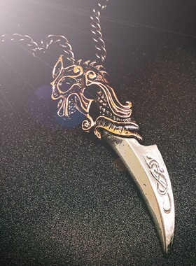 英国A牌龙头哥特摇滚风项链