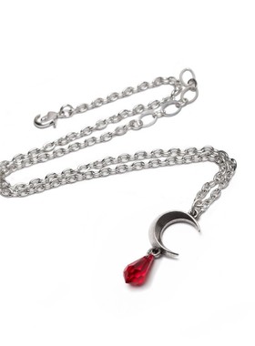 Alchemy Tears of the Moon-Red P992R月之泪-红色哥特风吊坠项链