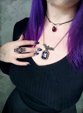 RESTYLE哥特午夜暗黑蝙蝠项链