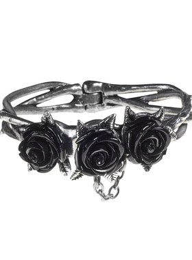 野生黑玫瑰荆棘哥特风手链哥特风