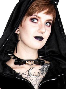 RESTYLE正品蝴蝶结铆钉皮项圈