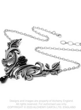 英国A牌暗黑哥特巴洛克玫瑰项链