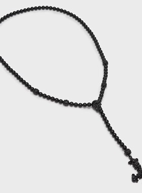 KILLSTAR暗黑哥特亚文化Skullcraft Rosary骷髅十字架珠串长项链