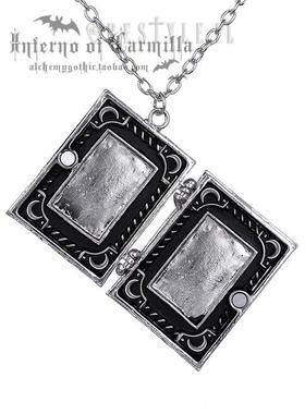 复古宫廷挂件书形项链