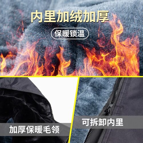 冬季低温加绒加厚男女款防寒服劳保棉袄骑行冷库军大大衣正品 - 图1