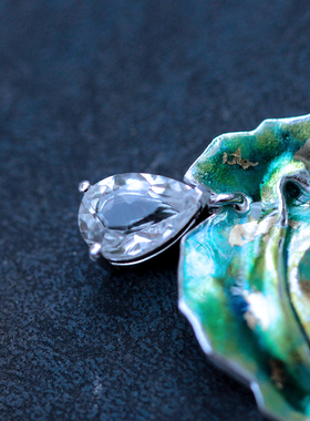 身境饰物‖青铜‖悲伤的王子II 纯银珐琅 青铜鎏金吊坠 白水晶