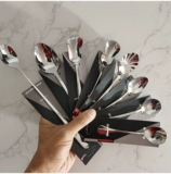 Изысканный 304 из нержавеющей стали прочная западная ложка десертная ложек кофейные ложки кофейные ложки ложки O32