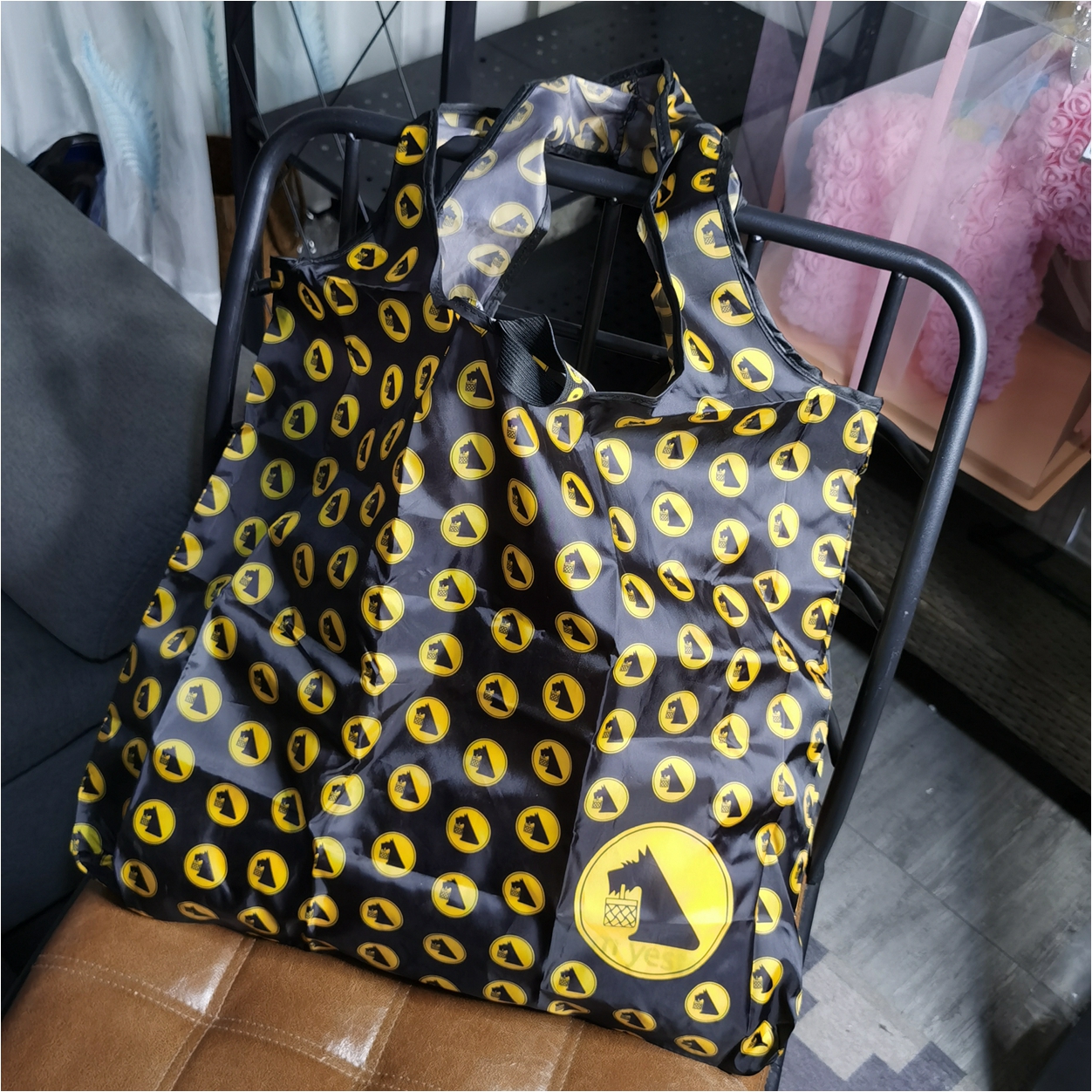 轻便可折叠超市买菜随身携带环保购物袋托特手提单肩袋N83 - 图0