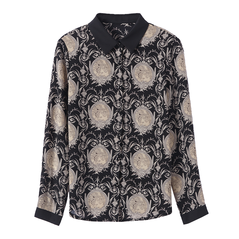 女设计感小众复古法式轻熟有花衬衫 璨盛衬衫