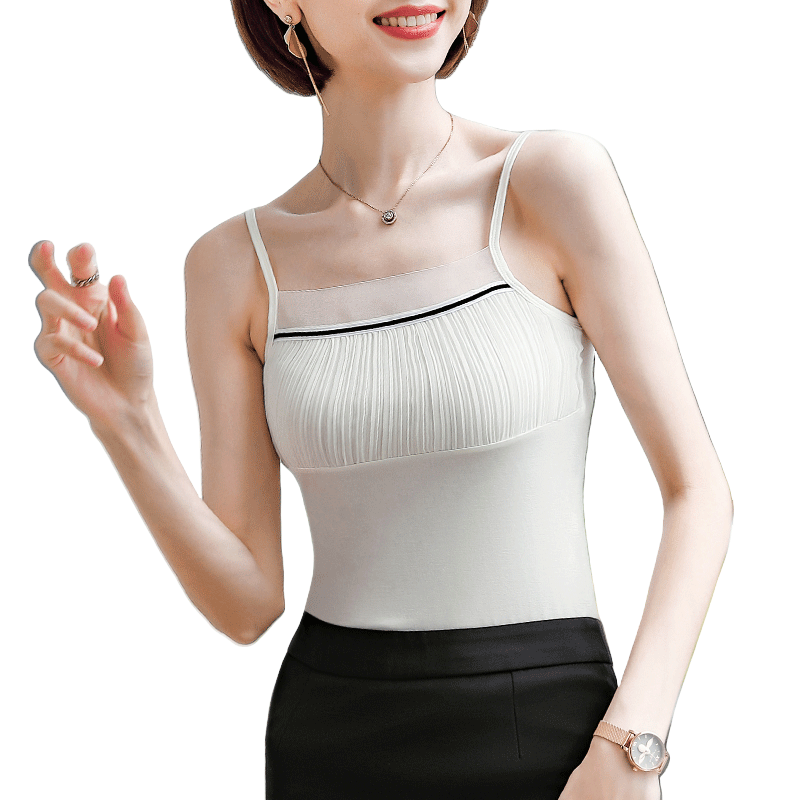 夏2020新款潮小西装黑色小打底衫 璨盛背心吊带