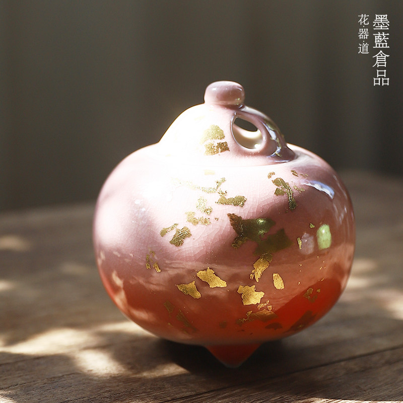 日本进口九谷烧陶瓷香炉彩釉 茶室书房客厅桌面摆件装饰轻奢古典,淘宝优惠券,粉丝福利购,淘宝优惠卷