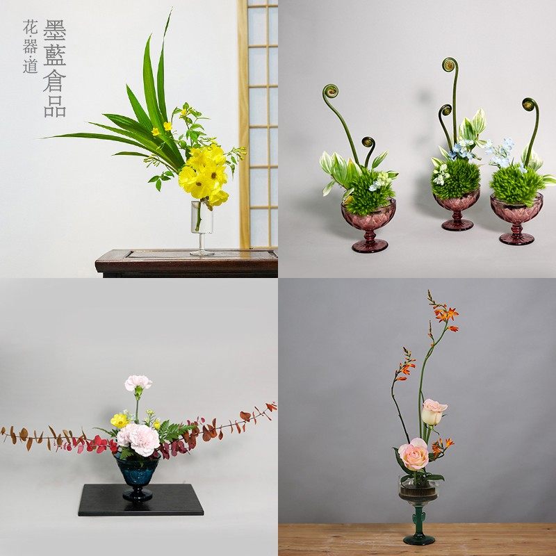 迷你玻璃小花瓶摆件 透明花器 客厅桌中式日式面插花器皿 自由花,淘宝优惠券,粉丝福利购,淘宝优惠卷