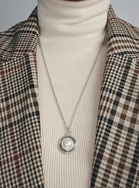 珍珠吊坠秋冬长款项链女毛衣链潮