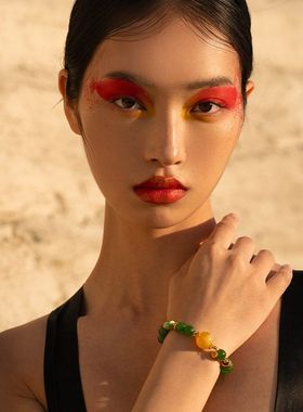 现货正品天然葫芦吊坠和田碧玉手串女款蜜蜡南红S925纯银镀金工厂