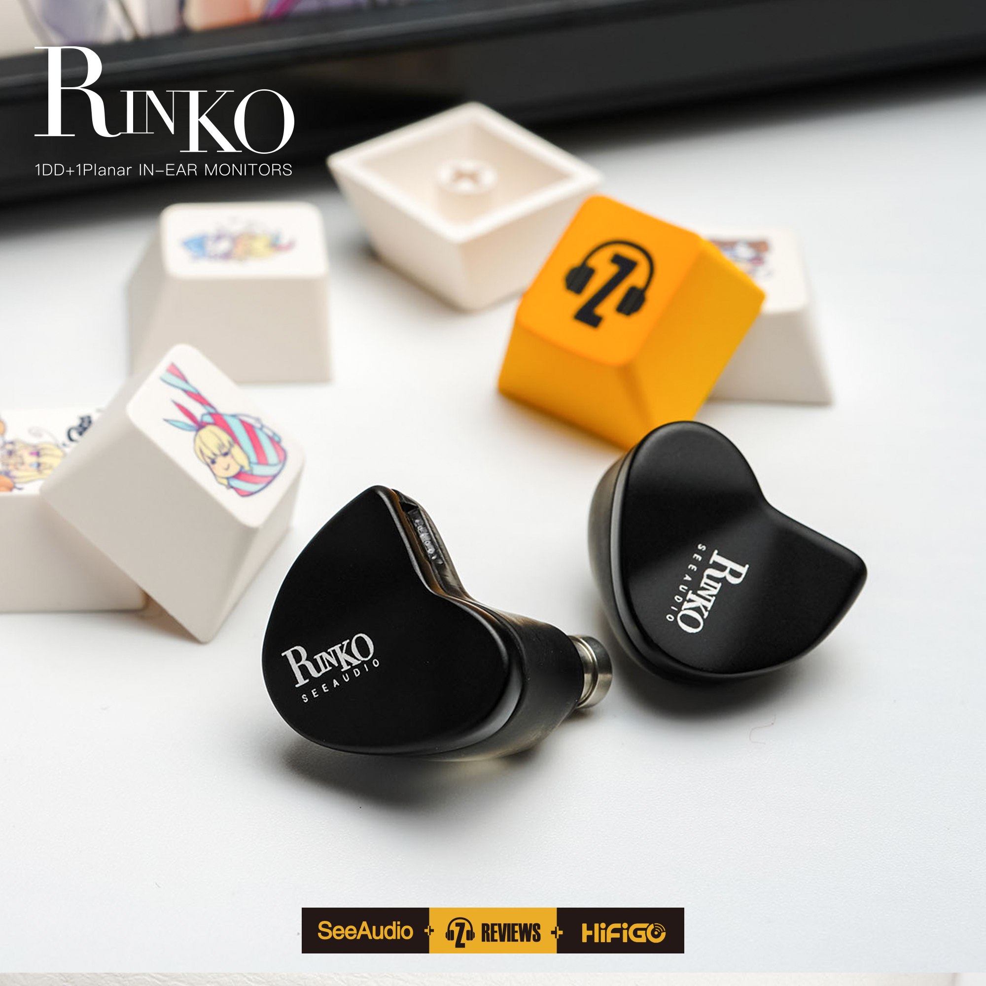 SeeAudio  Rinko 新品 发烧平板动圈可换线高音质入耳式HiFi耳机 - 图0