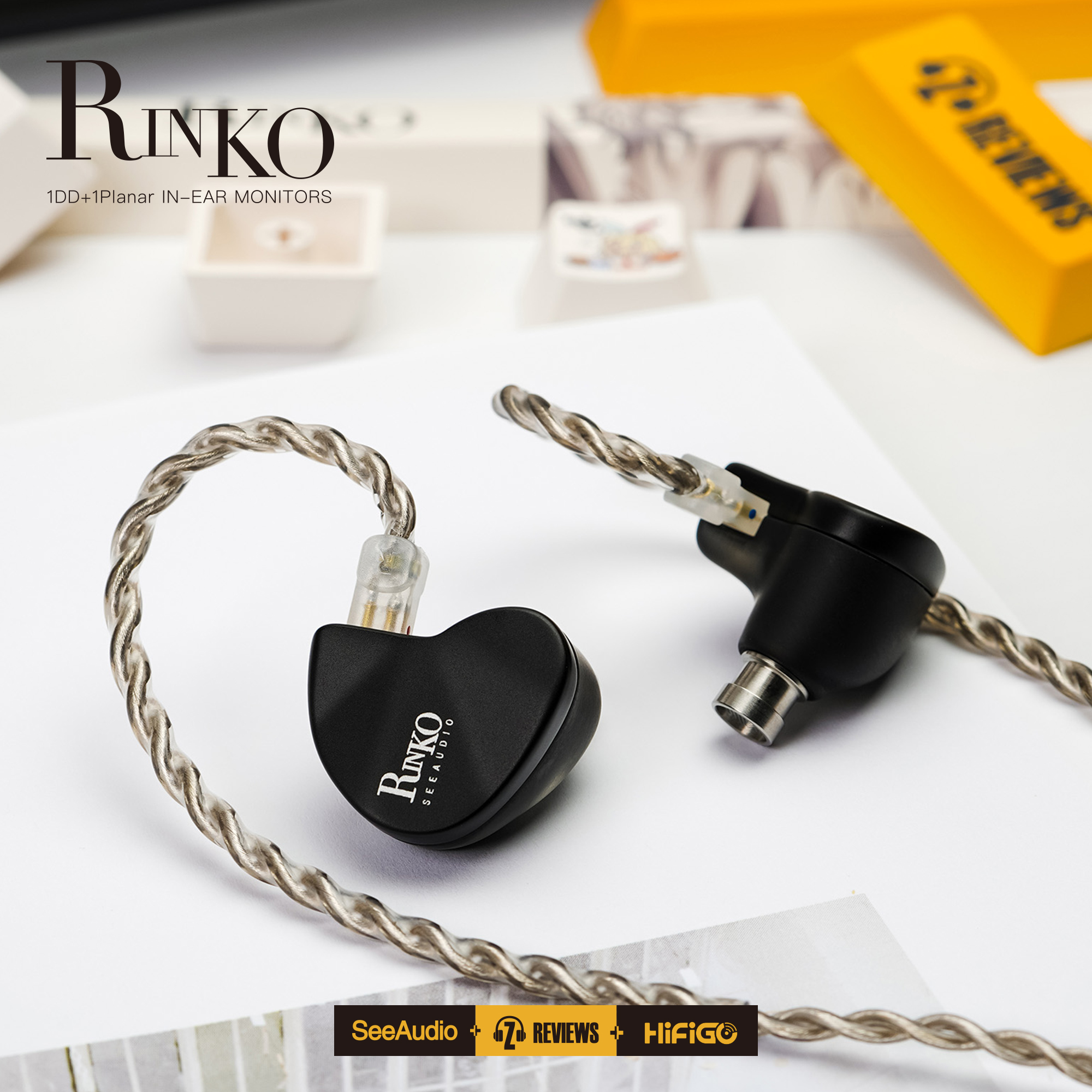 SeeAudio  Rinko 新品 发烧平板动圈可换线高音质入耳式HiFi耳机 - 图3