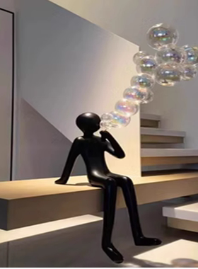 商场美陈网红装饰品落地艺术灯玻璃钢雕塑酒店展厅售楼处景观摆件