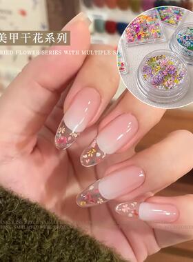 新款日系美甲干花饰品盒装