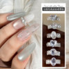 No base super flash three-dimensional zircon pile diamond ring for manicure