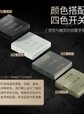 品牌面板专用开关标识贴防水耐磨