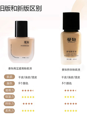 曼知第二代黄黑皮持妆粉底液