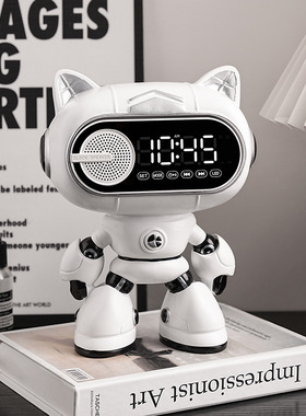 样板房智能闹钟装饰品摆件现代客厅卧室桌面床头柜摆学生台式时钟