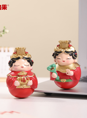 可爱妈祖不倒翁小摆件桌面治愈系Q版神仙手办闽南旅游文创伴手礼