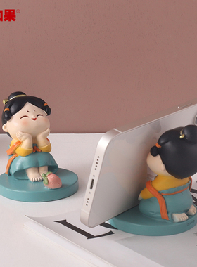 唐仕女手机支架摆件桌面中秋礼物