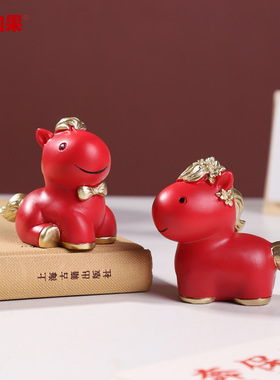 梦幻小花马摆件可爱马年生肖