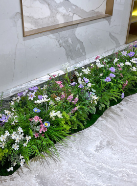 wo+仿真格桑花景观橱窗货架装饰