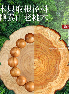 男女老桃木本命佛守护神手串