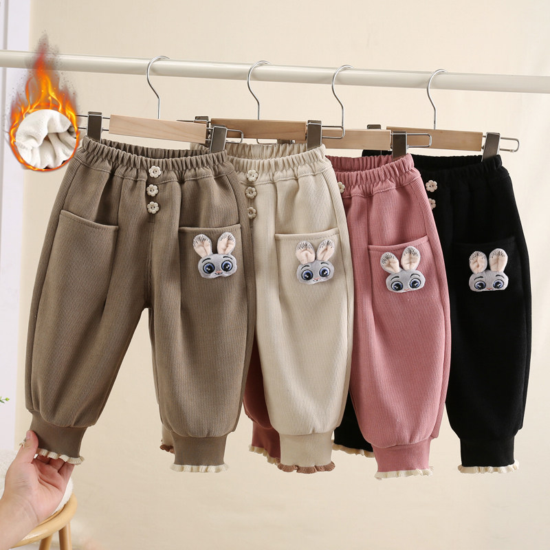 女童加绒裤子秋冬外穿小童一体绒洋气女宝宝卫裤保暖裤婴儿长裤潮,淘宝优惠券,粉丝福利购,淘宝优惠卷