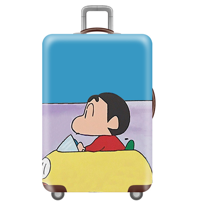 蓝色维尼熊卡通弹力箱套拉杆箱旅行旅游登机行李皮箱保护罩防尘袋 - 图1