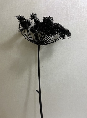 个性独特仿真花绢花欧式美式复古黑色单支大猪草假花花出口款有限