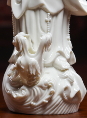 戴玉堂德化白瓷陶瓷滴水观音佛像南海观音菩萨佛像家用供奉摆件