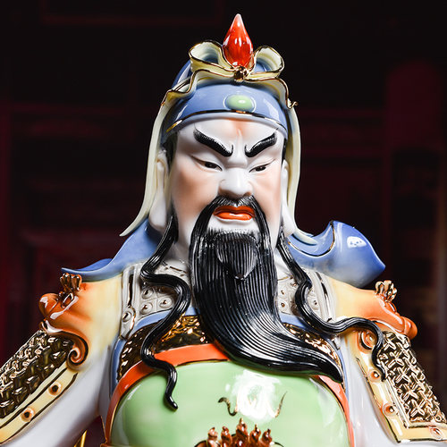 【感恩结缘优惠】釉下彩武财神关公神像家居饰品 - 图0