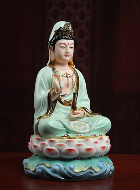 【感恩结缘优惠】《坐莲观音珠光青霞衣》观世音菩萨佛像供奉