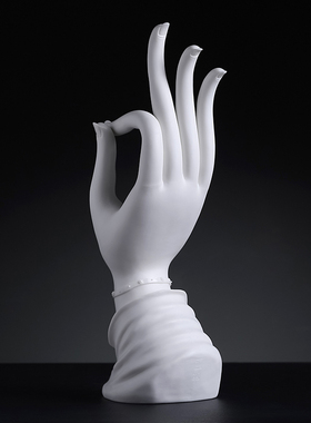 戴玉堂陈戴茹陶瓷摆件《佛福手》办公室玄关禅意桌面佛手家居饰品