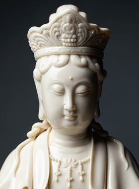 戴玉堂陶瓷摆件《普贤菩萨像仿古瓷》周金田供奉佛像属蛇龙本命佛