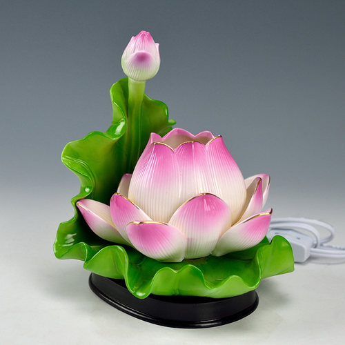 戴玉堂陶瓷佛像用品装饰灯佛前佛具供奉家用供佛莲花荷花供灯摆件 - 图1