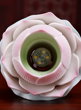 戴玉堂新款莲花灯供佛灯菩萨家用led灯插电佛堂佛前荷花灯长明灯