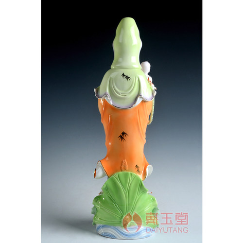 【感恩结缘优惠】描金釉下彩送子观音彩绘观世音菩萨佛像供奉 - 图2