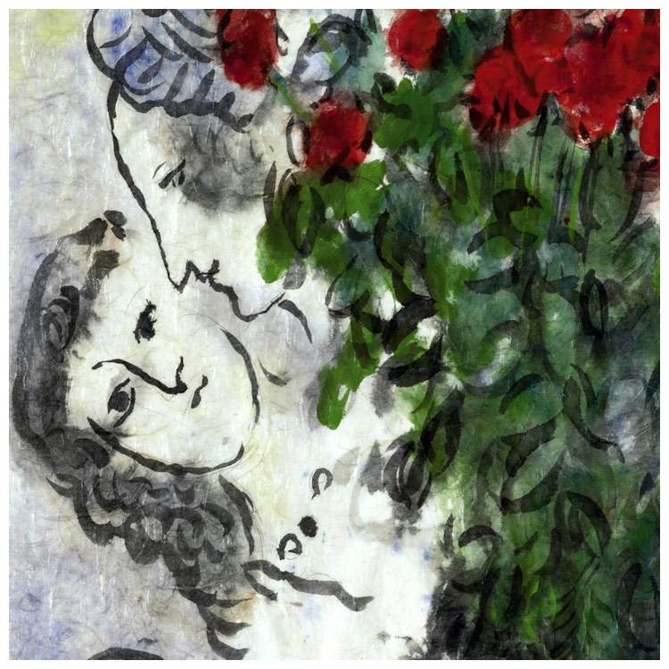 小提琴家夏加尔简约现代无框超现实主义框抽象画客厅挂画Chagall - 图0