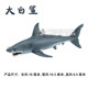 Static solid shark toy model whale octopus
