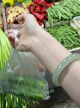 小髓手镯青白胖圆条天然新疆镯子冰透处理镯子晴水阿富汗玉石和田