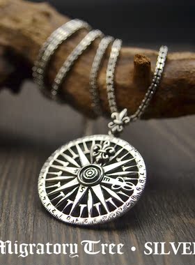 泰国原产925纯银吊坠复古童军花