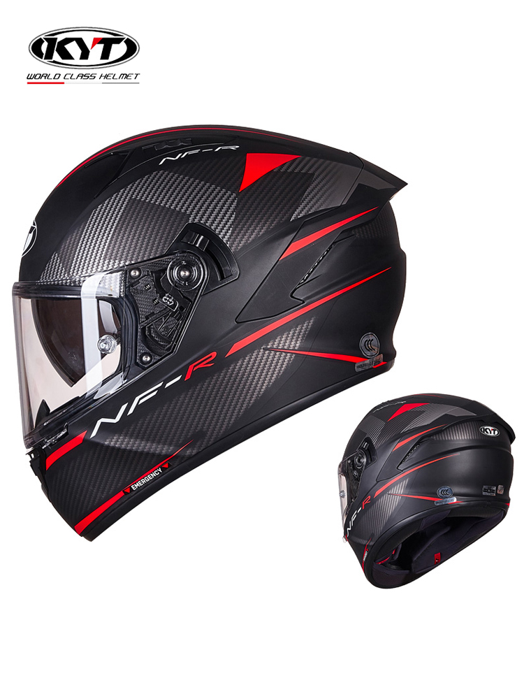 新KYT摩托车头盔冬季男女士双镜片全盔超级奶爸机车四季防雾安全