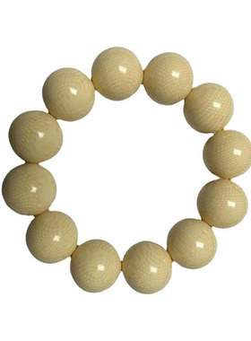 仿象牙网纹手串手链diy配件复古风圆珠佛珠饰品男女款2.0礼品工艺