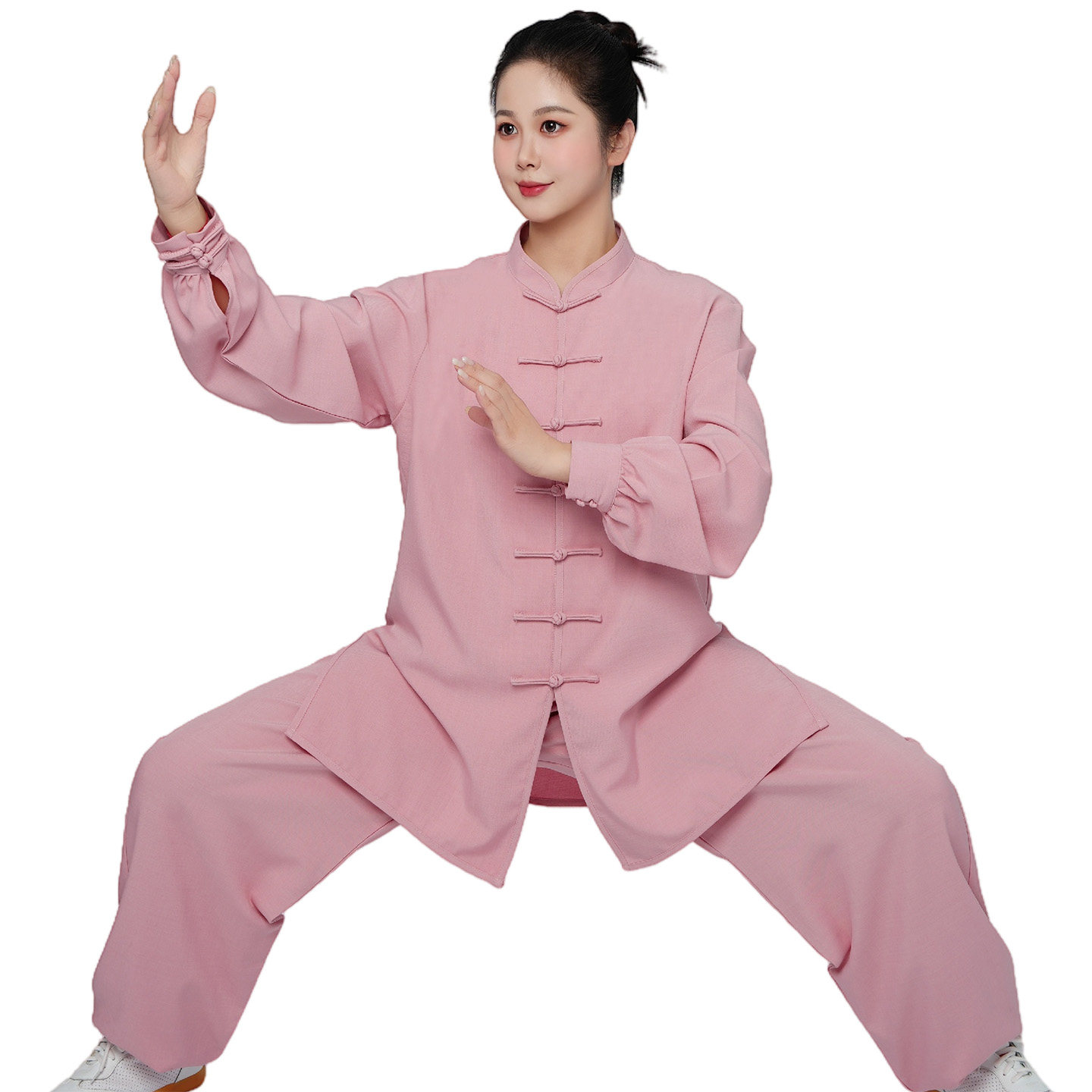 新款加厚棉麻太极服女高档春秋晨练太极拳服男士武术服装八段锦服,淘宝优惠券,粉丝福利购,淘宝优惠卷